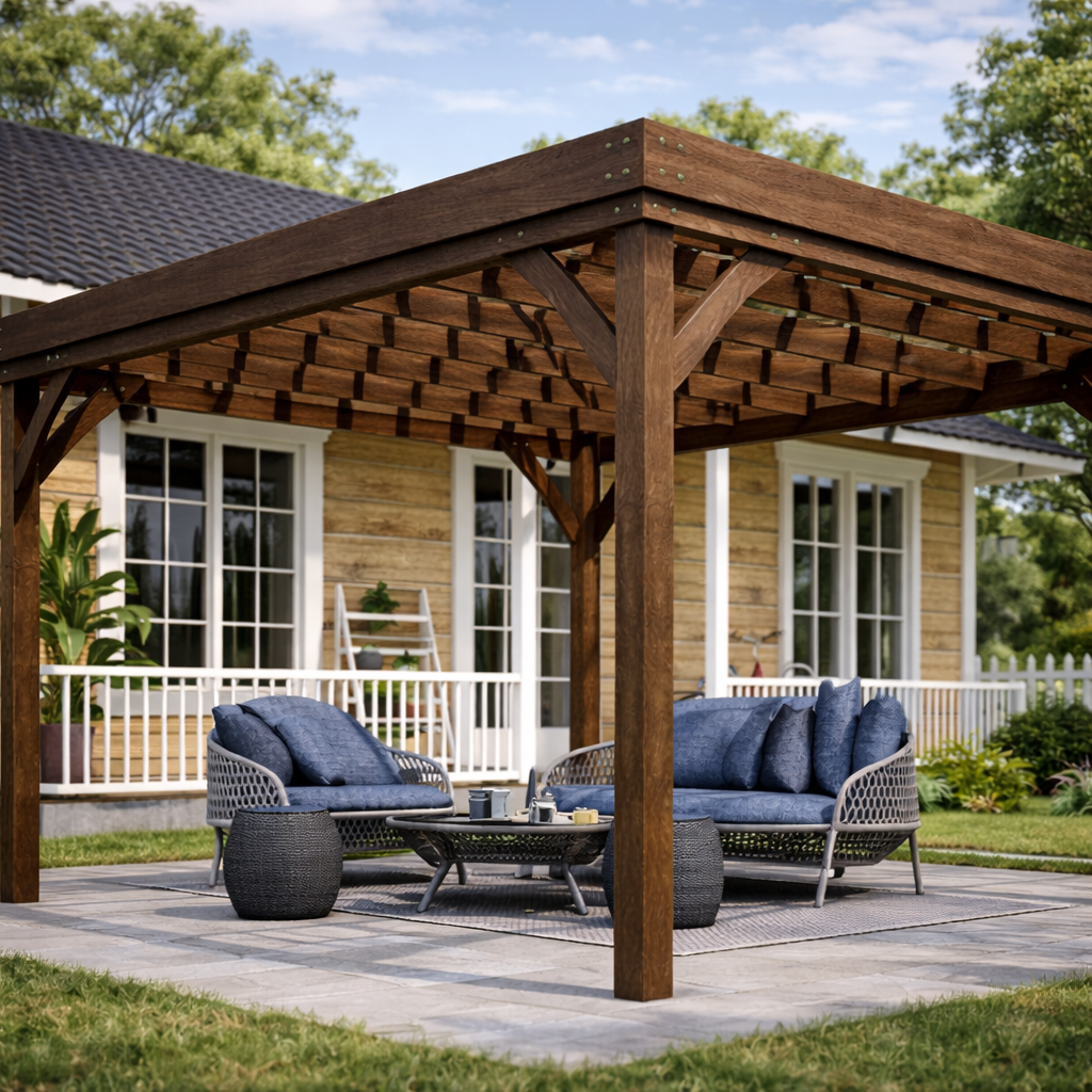 Pergola en bois 4 x 3 m