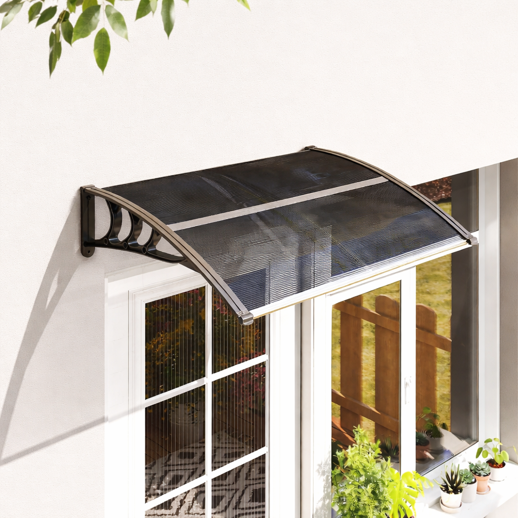 Auvent de Porte 100 x 75 cm Noir