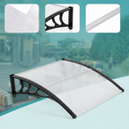 Auvent de Porte 102 × 99 cm Gris