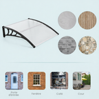 Auvent de Porte 102 × 99 cm Gris